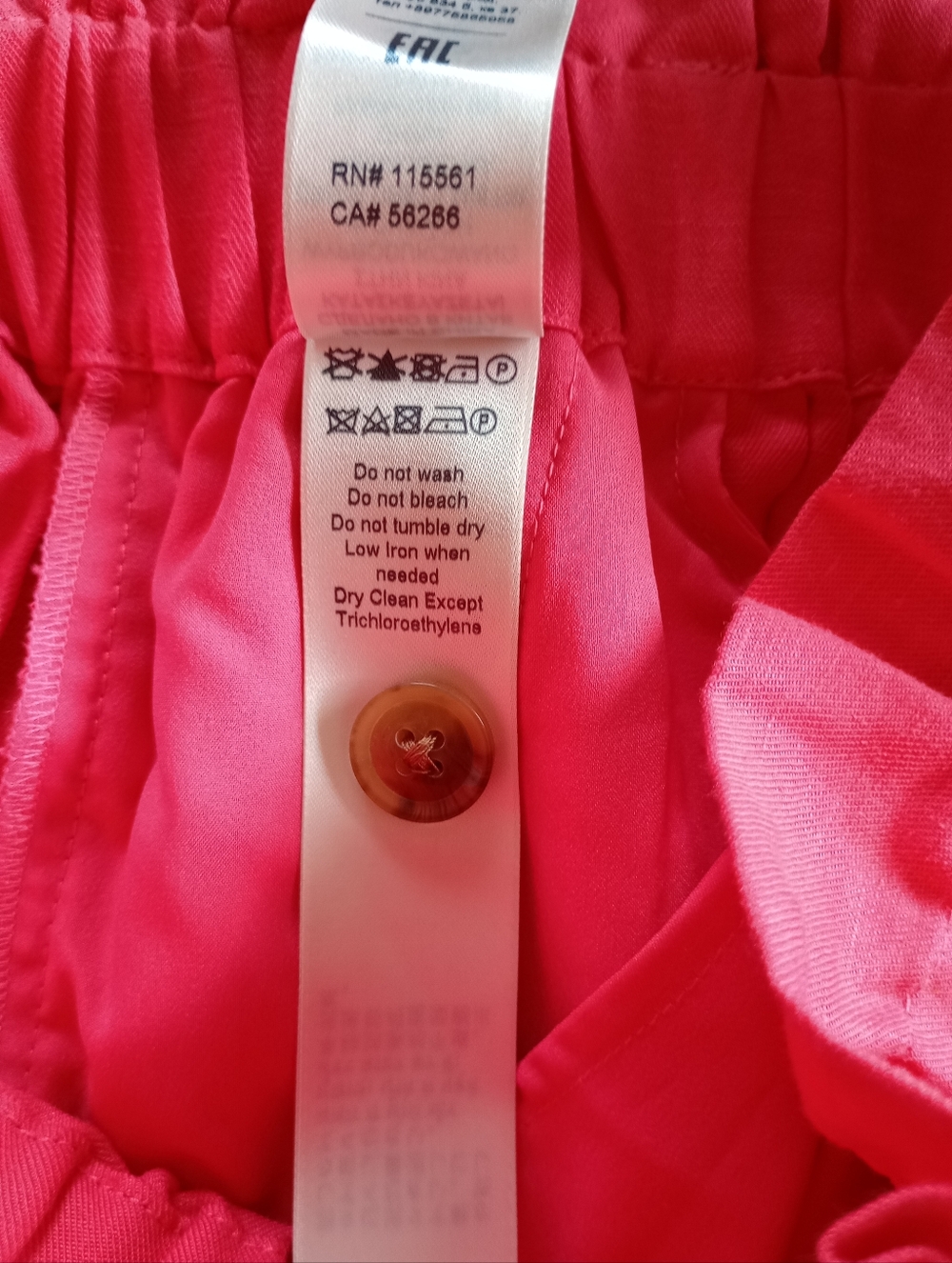 NWOT 7 For All MankindPaperbag Tailored Linen-Blend Short Geranium - Picture 10 of 10